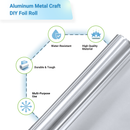 Aluminum Craft Foil Roll, 36 Gauge, 6–12 Inch x 10 Ft