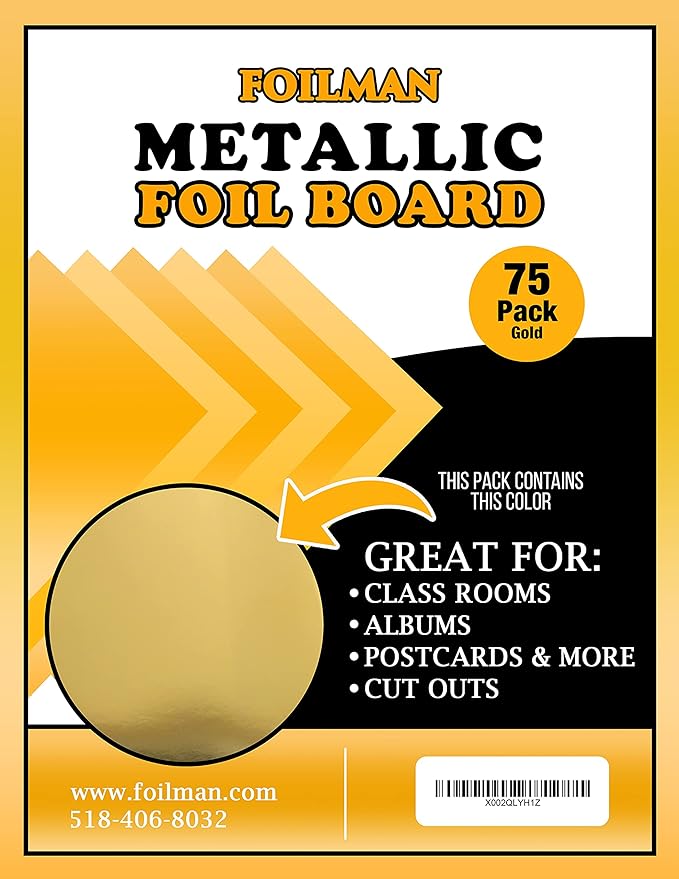 Metallic Foil Board Sheets For Arts & Crafts