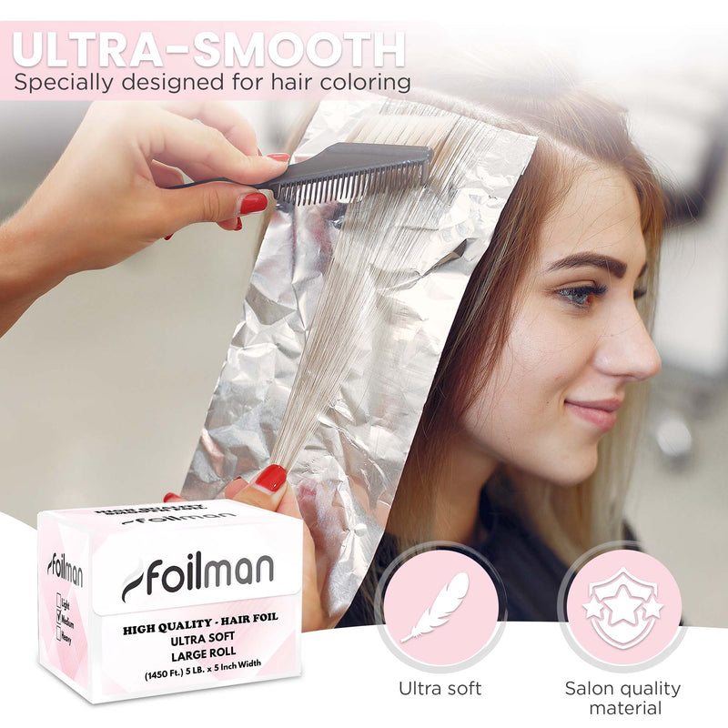 Smooth Hair Highlighting Foil Roll - 5 in x 1450 ft